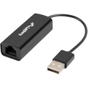 Lanberg NC-0100-01 tussenstuk voor kabels USB-A RJ-45 Zwart