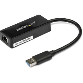 Startech .com USB 3.0 naar gigabit Ethernet-adapter NIC met USB-poort zwart