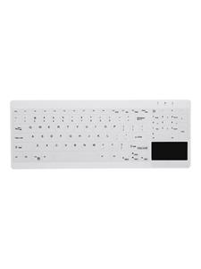 Cherry Active Key MedicalKey AK-C7412F - keyboard compact - with touchpad - QWERTY - Pan Nordic - white Input Device - Toetsenbord - Noords - Wit
