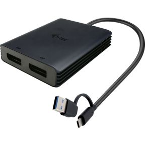 I-TEC USB-A/USB-C Dual 4K/60 Hz DisplayPort Video Adapter