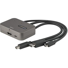 Startech .com CDPHDMDP2HD video kabel adapter 0,27 m HDMI + USB HDMI + Mini DisplayPort + USB Type-C