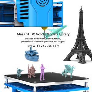 3d printing machine EasyThreed 3D-printer Mini Desktop-drukmachine voor kinderen 100x100x100mm Afdrukformaat verwijderbaar BL-AU