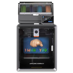 GB Market ANYCUBIC KOBRA S1 COMBO 3D-printer, levendige 8-kleurenprint, 600 mm/s ultrasnelle snelheid, automatisch nivelleren, 320 °C warm KOBRA S1 COMBO zwart