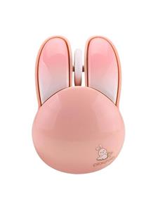 Mofii Wireless Mouse + Bluetooth Rabbit M6DM Oil Painting (White-Pink) - Muis - 3 knoppen - Roze