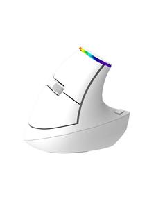 Delux Wireless Vertical Mouse  M618C 2.4G 1600DPI RGB (white) - Vertical mouse - Optical / gyroscopic - 6 knoppen - Wit