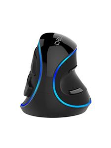 Delux M618PU mouse - Vertical mouse - Optical / gyroscopic - 6 knoppen - Zwart