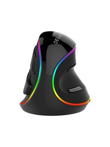 Delux Wired Vertical Mouse M618Plus 4000DPI RGB - Ergonomische muis - 6 knoppen - Zwart