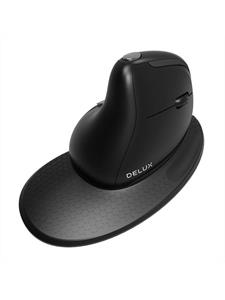 Delux Wired Vertical Mouse M618XSU 4000DPI RGB - Ergonomische muis - Zwart