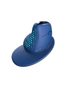 Delux M618XSD BT+2.4G RGB Wireless Vertical Mouse (blue) - Ergonomische muis - 7 knoppen - Blauw
