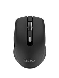 Deltaco Silent Wireless USB-C Travel Mouse with USB-C Rece - Muis - 6 knoppen - Zwart