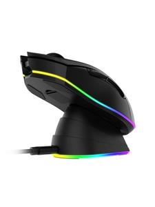 Dareu Wireless gaming mouse + charging dock EM901X 2.4G (black) - Gaming muis - 6 knoppen - Zwart