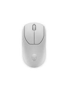 Dell Alienware Pro Wireless Gaming Mouse - mouse - USB 2.4 GHz - lunar light - Muis - Optisch - 6 knoppen - Wit