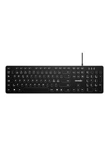 Gear4U KK-10 - keyboard - round key caps - Nordic - black - Toetsenbord - Noords - Zwart