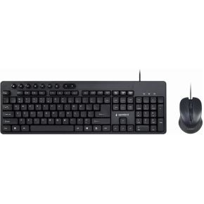 Gembird KBS-UM-04 - keyboard and mouse set - US - black - Keyboard and mouse set - Engels - VS - Zwart