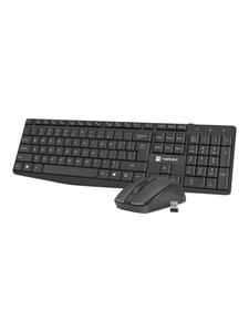 Natec Squid - keyboard and mouse set - 2in1 - US - black - Keyboard and mouse set - Engels - VS - Zwart