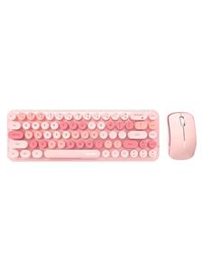 Mofii Wireless - Keyboard and mouse set - Engels - Roze