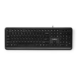 Nedis  keyboard - QWERTY - US International - black - Toetsenbord - Universal - Zwart