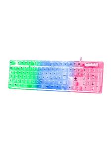 Deltaco DK250 Transparent Gaming Keyboard - Gaming toetsenbord - Noords - Transparent