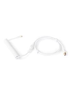 DUTZO Coiled Aviator USB-C cable - Wit - Upgrade Accessoires - Wit