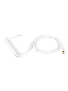 DUTZO Coiled Aviator Micro-USB Type B B cable - Wit - Upgrade Accessoires - Wit