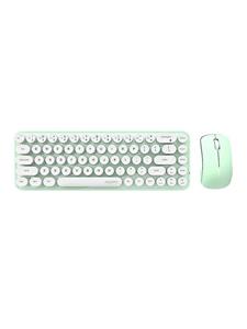 Mofii Wireless keyboard + mouse set Bean 2.4G (White-Green) - Keyboard and mouse set - Groen