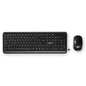 Nedis  keyboard and mouse set - QWERTZ - German - black Input Device - Keyboard and mouse set - Duits - Zwart