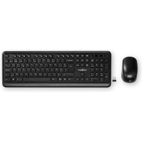 Nedis  keyboard and mouse set - AZERTY - Belgium - black - Keyboard and mouse set - Belgium - Zwart