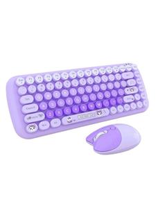 Mofii Wireless - Keyboard and mouse set - Engels - Paars