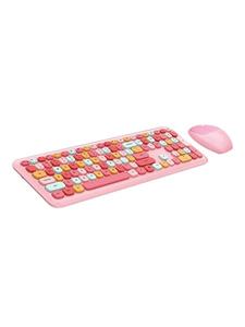 Mofii Wireless - Keyboard and mouse set - Engels - Roze
