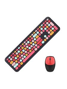 Mofii Wireless Keyboard + Mouse Set - Black & Red - Keyboard and mouse set - Engels - Zwart
