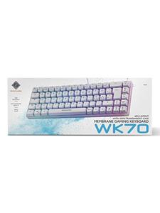 Deltaco WK70 Membrane 60% Keyboard with semi transparent case - Gaming toetsenbord - Wit