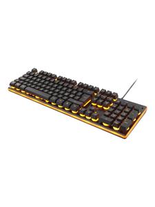 Deltaco GAMING GAM-021 - keyboard - Nordic - black/orange - Toetsenbord - Noords - Zwart