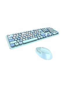 Mofii Wireless Keyboard + Mouse Set - Keyboard and mouse set - Engels - Blauw