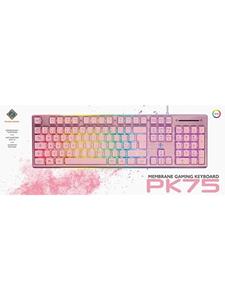 Deltaco PK75 RGB keyboard 105 keys Nordic layout membrane - Gaming toetsenbord - Roze