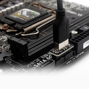 3d printing machine Moederbord USB3.0 19PIN naar Type-E 90 graden Adapter Driver-gratis Converter High-speed Transmissie Ondersteuning Moederbord Uitbreidingskaart zwart