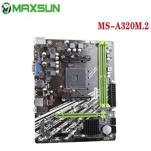 Maxsun Challenger A320M.2-VH AMD Gaming Moederbord M.2 Sata3 Ondersteunt Ryzen 1000-5000 CPU AM4 socket 3600 4650 5600G 5600X grijze kleur