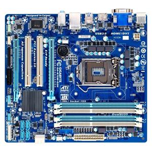 Nippon-Mart Gigabyte LGA 1155 Intel B75 SATA USB Micro ATX-moederbord DDR3 1600 6 Gb/s 3.0 GA-B75 M-D3H