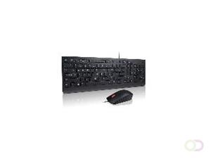 Lenovo Essential Bekabeld Combo - Toetsenbord and Muis set - US Engels with EURO symbol - Keyboard and mouse set - Engels - Zwart