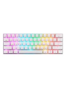 Motospeed Wireless mechanical keyboard SK62 White (blue switch) - Gaming toetsenbord - Wit