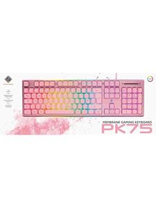 Deltaco PK75 RGB keyboard 105 keys UK membrane switch USB - Gaming toetsenbord - Roze