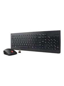 Lenovo Essential Draadloos Combo - tastatur og mus-sæt - amk. engelsk med EURO-symbol - Keyboard and mouse set - Zwart