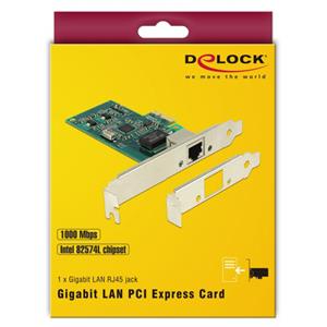 DeLOCK PCI Express Card > 1 x Gigabit LAN Netwerkadapter