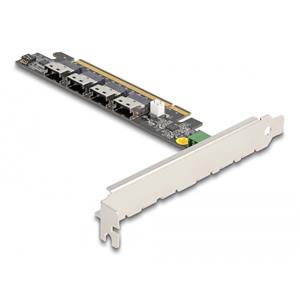 DeLOCK PCI Express x16 Card to 4 x internal SFF-8654 4i NVMe Netwerkadapter