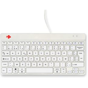 R-Go Tools R-Go Compact Break - keyboard - with integrated break indicator - AZERTY - Belgium - white Input Device - Toetsenbord - Belgium - Wit