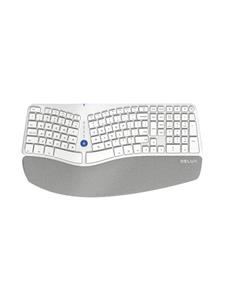Delux Wireless Ergonomic Keyboard GM901D BT+2.4G (White) - Ergonomisch toetsenbord - Engels - VS - Wit