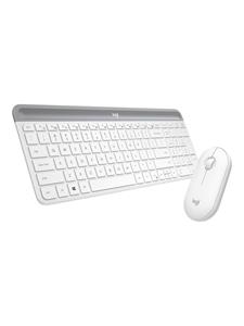 Logitech Slim Wireless Combo MK470 - Keyboard and mouse set - Italiaans - Grijs