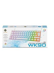 Deltaco Mech 60% Keyboard Pudding Keycaps Hot swap RGB - Gaming toetsenbord - Wit