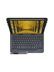 Logitech Universal - keyboard and folio case - QWERTY - Italian - Keyboard and folio case - Italiaans - Zwart