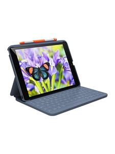 Logitech Rugged Lite - keyboard and folio case - classic blue - Keyboard and folio case - Blauw