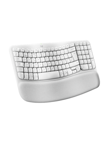 Logitech Wave Keys - Off-White - ND - Ergonomisch toetsenbord - Noords - Wit